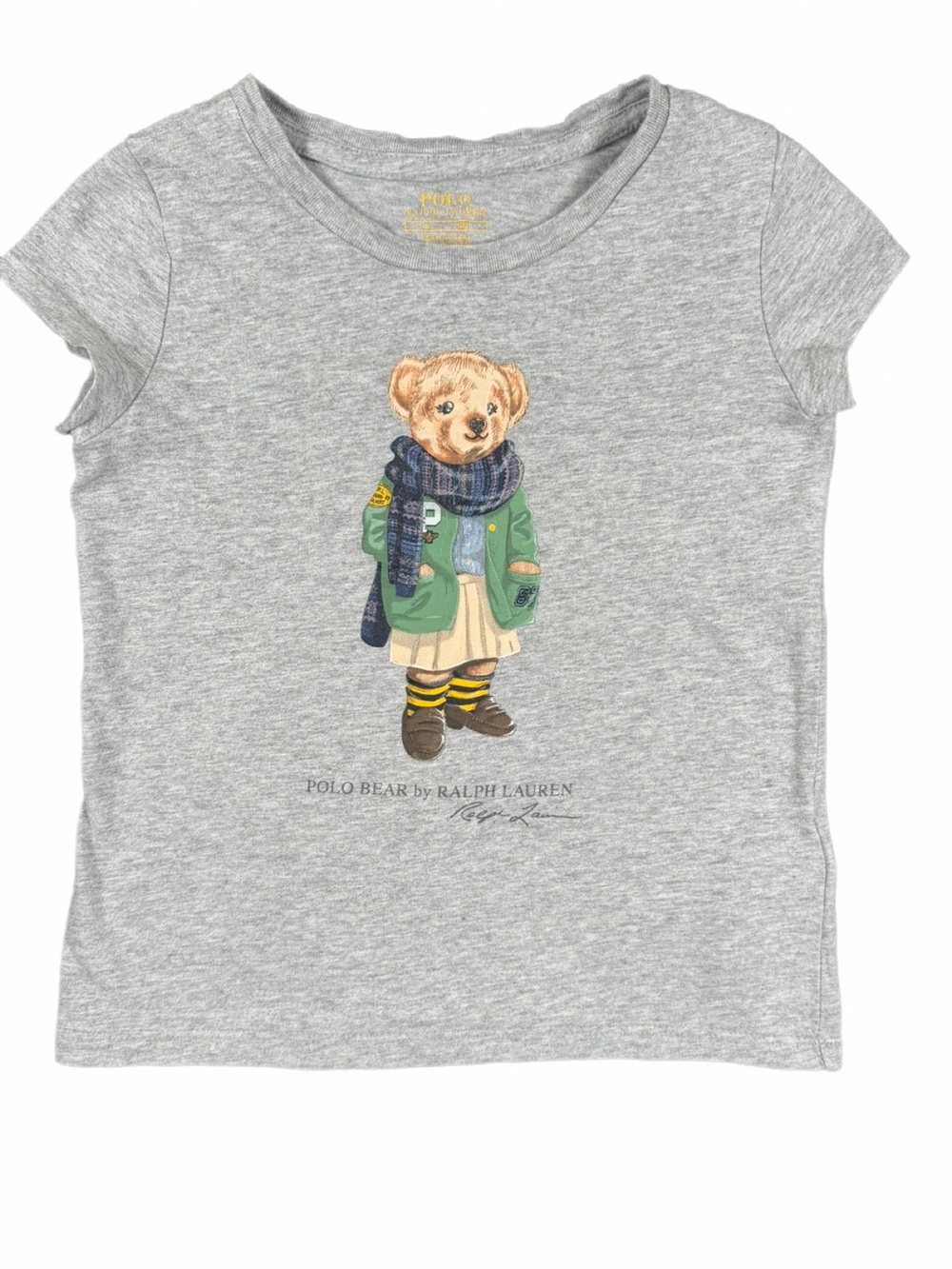 POLO Ralph Lauren Girls Polo Bear Cotton Tee- 6